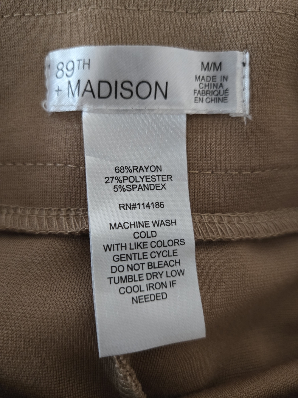 89th & Madison Neutral Tan Knit Top